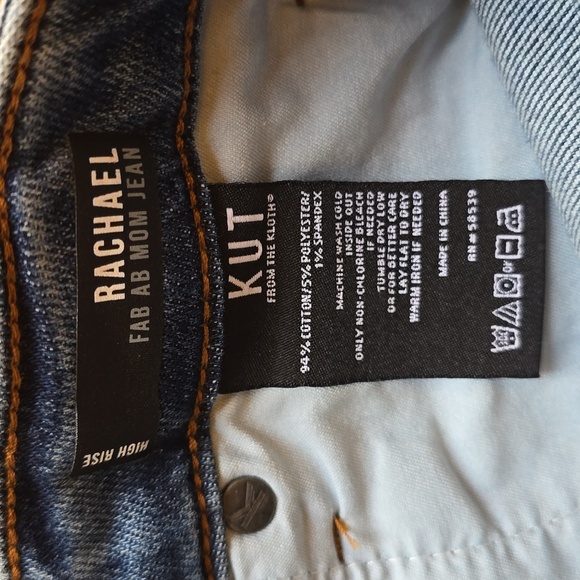 NWT, Kut From The Kloth, Rachael Fab AB Distressed Mom Jean, Medium Wash, 2 - Picture 14 of 14